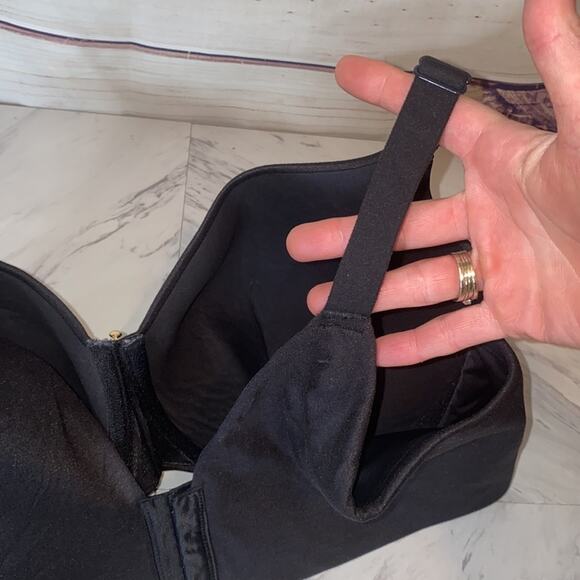 Cacique Black Invisible Backsmoother Lightly Lined Balconette Bra 44DD - Picture 6 of 10